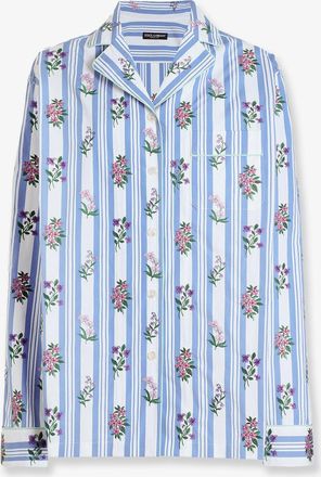 Dolce & Gabbana Camicia Pigiama in popeline di cotone - DOLCE & GABBANA - gender_Woman