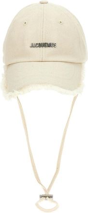 Jacquemus La Casquette Artichaut - unisex - Petten - Wit - 58 CM - Katoen - Accessoires
