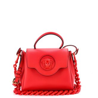 Versace La Medusa Top Handle Bag Leather Small
