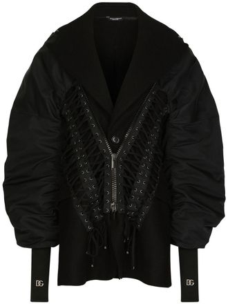 Dolce & Gabbana Bomber con lacci - Nero