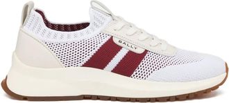 Bally ribbon-detail knitted sneakers - White
