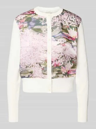 Ted Baker Cardigan mit geripptem Rundhalsausschnitt Modell SISILLA in Sand, Gr&ouml;&szlig;e 38