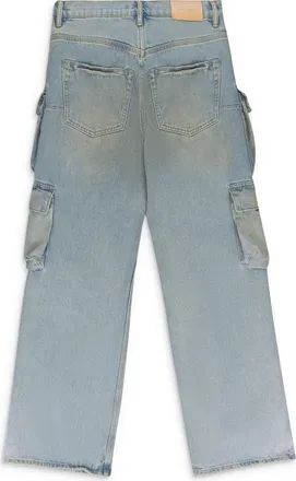 Purple RELAXED DOUBLE CARGO Indigo SKINNY JEANS
