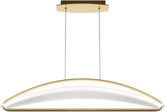 Maytoni Maytoni Breeze Lámpara de techo colgante moderna de barra de latón, 3000 K, 2040 lm, pantalla acrílica