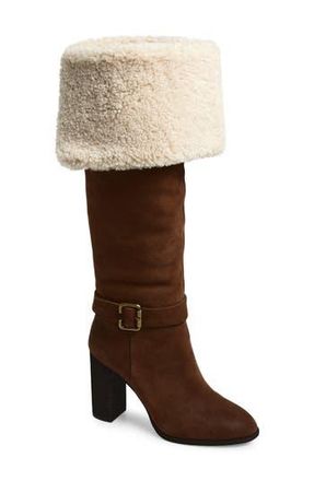Jeffrey Campbell Nestle Knee High Boot in Brown Crinkle Beige at Nordstrom Rack, Size 9.5