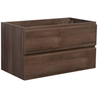 Badplaats Mobile da bagno Angela 100cm - Rovere Marrone - armadio mobiletto lavabo
