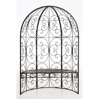 Clp Padiglione da Giardino con Panca rosie bronzo