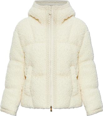 Moncler Cristallin Donsjas - Dames - Gewatteerde jassen - Beige - M - Wol - Jassen