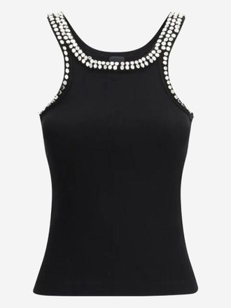 Pinko Top de canal&eacute; con bordado de pedrer&iacute;a de Pinko