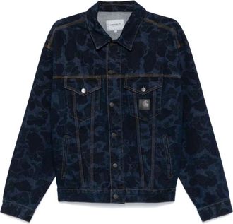 Carhartt Work in Progress Indigo Camo Denim Jas - Heren - Spijkerjassen - Blauw - XS - Denim - Jassen