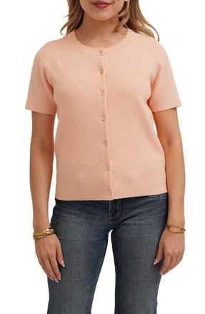 Cyrus Short Sleeve Cardigan in Mellow Peach at Nordstrom Rack, Size X-Small