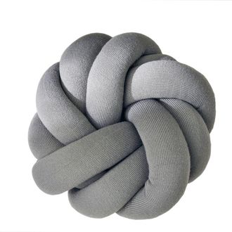 NINUC Coj&iacute;n de nudos hecho a mano Lino 38x38 cm