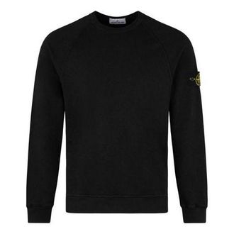 Stone Island Logo Patch Crewneck Sweatshirt Black 741566060-V0029