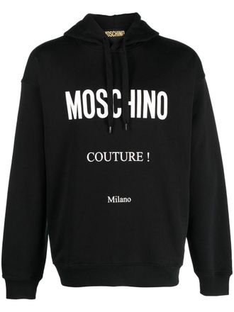 Moschino Hoodie met print - Zwart