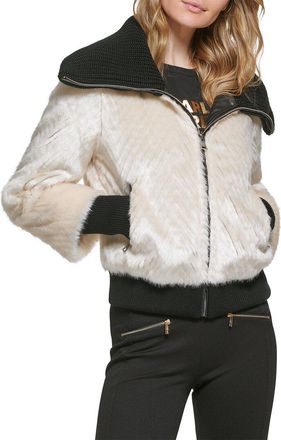 Karl Lagerfeld Karl Lagerfeld Knit Collar Bomber Jacket