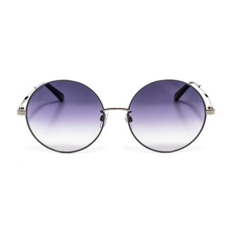 Swarovski Womens SK0301-K Round Metal Sunglasses for Women - Grey - One Size