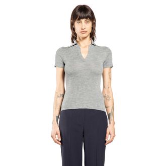 Max Mara Ribbed-Knit Polo Shirt