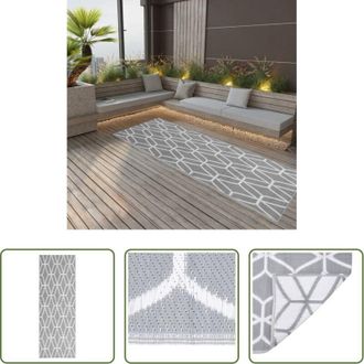 vidaXL Tappeto da giardino - Tappeto per Esterni ARAKIL Grigio 80x250 cm in PP