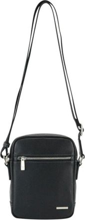 Pourchet Tassen, Heren, Zwart, ONE Size, Leer, Chris Crossbody Bag