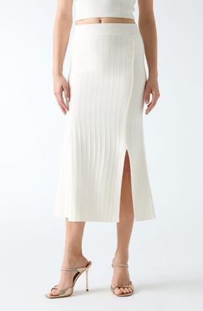 Marciano Kaeda Knit Side Slit Skirt in Open White at Nordstrom, Size X-Small