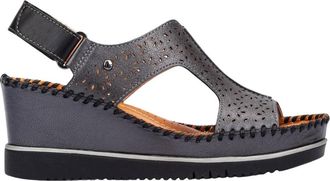 Pikolinos Aguadulce Sandal - Dames - Sleehakken - Grijs - 38 EU - Leer - Schoenen