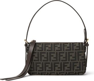 Fendi ZIP TOP SMALL BAG IN JACQUARD FABRIC ZUCCA FF - Fendi - Woman