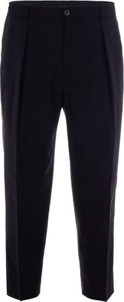 BRIGLIA 1949 Black Relaxed Pleated Pants
