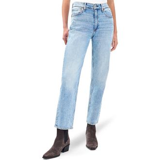 Rag & Bone Harlow Mid Rise Ankle Straight Leg Jeans in Lou1 at Nordstrom, Size 33
