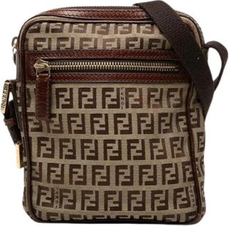 Fendi Pre-owned Canvas fendi-bags - Dames - Vintage Schoudertas - Beige - ONE Size - Vintage