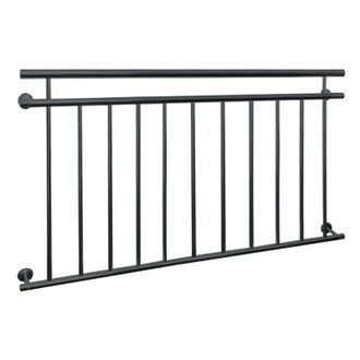 ECD Germany Ecd Germany - Ringhiera Balcone Antracite Francese 90x156 cm Supporto Finestra Bar Griglia Ringhiera in Acciaio Verniciato a Polvere 90 x 156 cm
