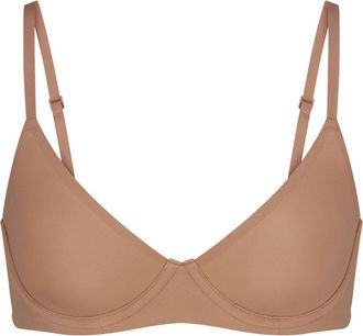 SKIMS Unlined Stretch-jersey Demi bra - Light Brown - 32DD