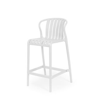 Koketto Home Taburete bajo en polipropileno color blanco