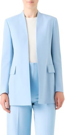 Akris Alvar Wool Blend Double Face Cardigan Jacket in Powder Blue at Nordstrom, Size 10