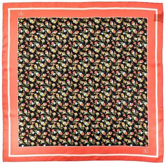 Valentino Floral Printed Silk Scarf