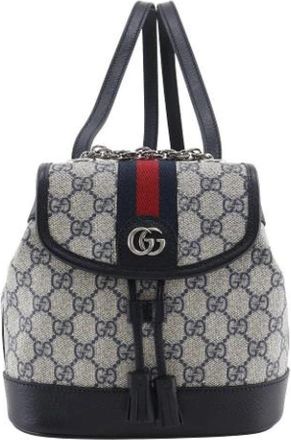 Gucci Pre-owned Vintage Canvas Rugzak - Dames - Vintage Rugzakken - Veelkleurig - ONE Size - Vintage