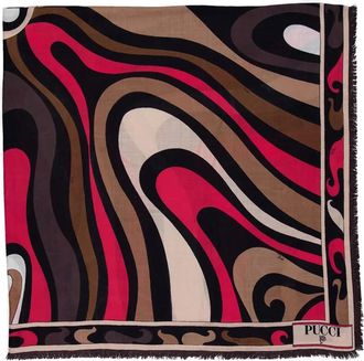 Pucci Sciarpa con stampa Marmo - Nero