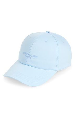 Givenchy Embroidered Logo Adjustable Baseball Cap in Light Blue at Nordstrom