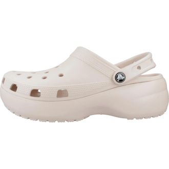 Crocs Klassieke Platform Clog - Dames - Klompen - Beige - 39 EU - Schoenen