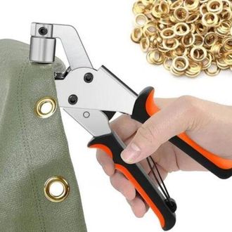 OEM Juego De Perforadoras De Ojales Con 300 Ojales Met&aacute;licos (10 Mm De Di&aacute;metro Interior), Juego Profesional De Perforadoras De Ojales Para Cuero, Tela, L