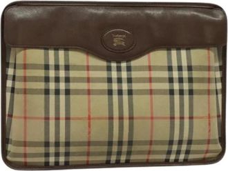Burberry Pre-owned Clutch Tas - Dames - Vintage Clutch - Beige - ONE Size - Vintage