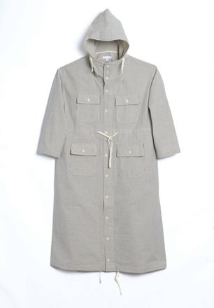 Engineered Garments Womens Cagoule Dress In Natural / Navy