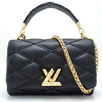 Louis Vuitton Tweedehands leren Louis Vuitton tassen - Dames - Vintage Handtas - Zwart - ONE Size - Vintage