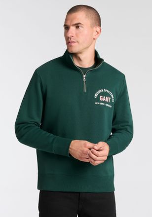 GANT Sweatshirt GANT, Herren, Gr. XXL, gr&uuml;n (tartan gr&uuml;n), Sweatware, Obermaterial: 87% Baumwolle, 13% Polyester, unifarben, normal, hoch geschlossener Aus