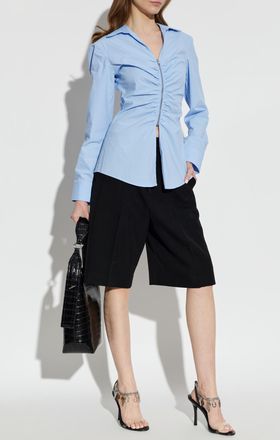 Alexander Wang Shirt With Gathering, Womens, Light Blue