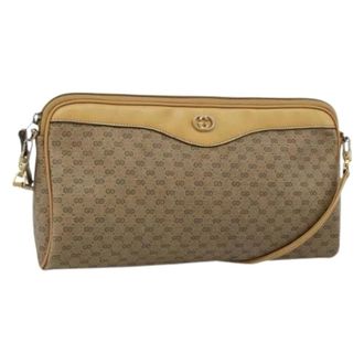Gucci Pre-owned Vintage Shoulder Bag - Dames - Pre-owned - Beige - Maat: ONE Size Leer