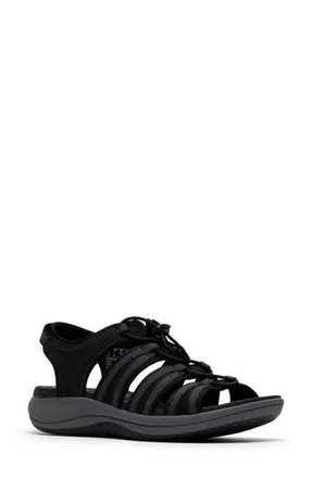 Clarks Cloudsteppers Mira Mabel Open Toe Sandal in Black at Nordstrom Rack, Size 9