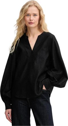Mos Mosh Yen Sina Blusa de Encaje - Blouses & Shirts - Mujer - Negro - S