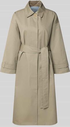 G-Lab Regular Fit Mantel mit Umlegekragen Modell Hanna in Hellgrau, Gr&ouml;&szlig;e L