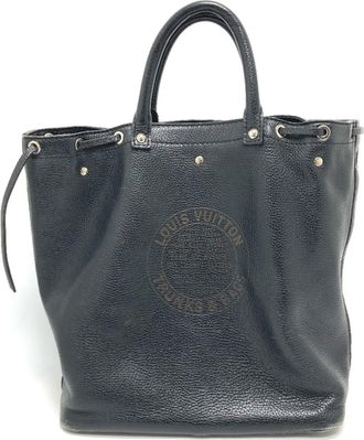 Louis Vuitton Black Noir Leather Tote Bag (Pre-Owned)