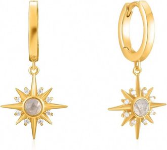 Ania Haie Womens Midnight Star Huggie Hoop Earrings In Gold